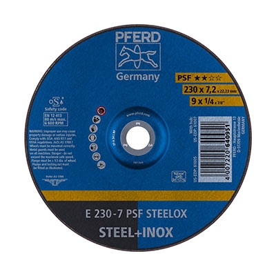 Disco de desbaste E 230 7.2 PSF Steelox